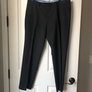 Chaps Black with grey pinstripes Dress Pants